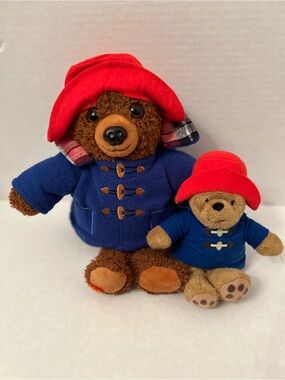 Paddington Bear Plush Toy set  - Blue Coat & Red Hat